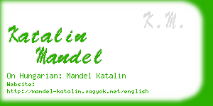 katalin mandel business card